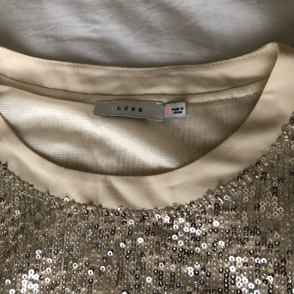 Lush silver sequin top - Picture 3 of 7